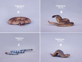 正版散货 不可思议生物大百科仿真动物模型 蛇4款
