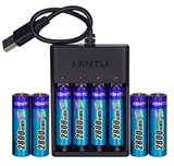 金特力充电锂电池 5号充电电池8节套装1.5伏AA  数码相机 玩具