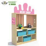 温尚区域组合早教幼儿园儿童储物架收纳架樟子松转角整理柜玩具柜