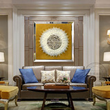 简约欧美中式客厅现代装饰挂画菩提树叶花实物立体艺术画立体壁画