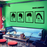 披头士乐队头像墙贴纸客厅沙发背景墙壁贴画音乐室酒吧怀旧贴纸
