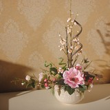 归来 新中式插花 商业仿真花艺设计 玄关假花客厅绢花套装摆设花