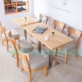 经典 咖啡厅桌椅 甜品奶茶店 咖啡馆 茶餐厅桌椅组合 实木餐椅
