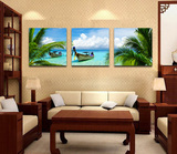 椰树 海岛风情饰画 自然风光挂画 热带海南版画 海景沙滩无框壁画