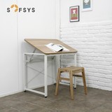 SOFSYS钢木90cm升降桌阅读学生习写字桌绘画办公电脑桌WT032-4