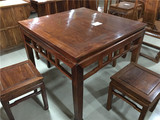 红木餐桌非洲花梨木四方桌小八仙桌一桌四椅明清古典红木家具