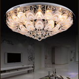 欧式客厅灯水晶灯现代简约吸顶低压吊灯LED卧室灯餐厅房间摇控灯