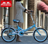 正品上海凤凰男女通勤学生成人儿童礼品20寸折叠减震自行车包邮批