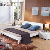 易构板式床现代简约 小户型烤漆双人床婚床 储物高箱床1.5/1.8米