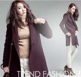 韩国代购正品女装冬季新款羊绒羊毛呢大衣宽松显瘦外套加厚潮2015