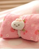 可爱卡通草莓毛毯珊瑚绒毯子毛巾被盖毯空调毯办公室午睡毯床单