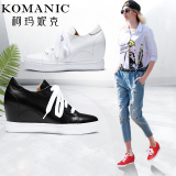 柯玛妮克Komanic 新款秋季正品休闲女鞋子 内增高系带单鞋K55039