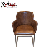 洛迪 荷兰进口 欧式沙发椅 真皮单人沙发椅 办公椅 餐客厅休闲椅