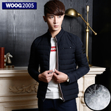 WOOG2005男士羽绒服 2015冬季韩版青年立领轻薄羽绒服男修身外套