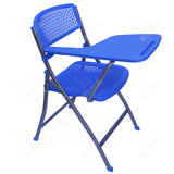 折叠培训椅带写字板带书网折叠椅一体桌椅学生椅儿童椅小款蓝黑灰