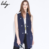 Lily2016夏新款女装欧美风复古文艺范收腰连衣裙116210C0501