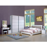 迈拓卧室家具板式床套装组合 现代简约环保实木颗粒板材床柜组合