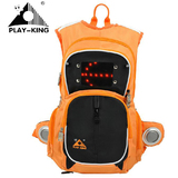 playking转向灯警示灯LED双肩包音乐包骑行背包多功能书包登山包