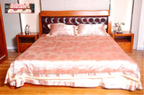 现代简约家具1.82.0米双人婚床缅甸高端全柚木实木真皮软包床特价