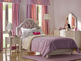 欧式法式实木雕花软包儿童床白色公主床美式宜家卧室1.2米单人床