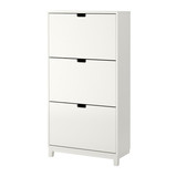 IKEA无锡家居专业宜家代购正品保证斯多尔三门鞋柜, 白色刨花板