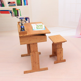 三剑 楠竹整竹学生学习桌椅套餐 儿童写字书桌台 成人书桌