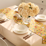 纯色餐桌茶几桌布桌旗可定制 椅套椅垫套装 现代新中式田园全棉