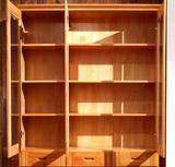 实木书柜橡木书柜三门书柜两门书柜玻璃门带抽屉实木书架时尚