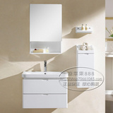 马可波罗浴室柜组合吊挂式橡木柜 白色欧式壁挂式实木卫浴柜