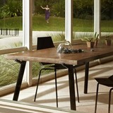 美式复古实木铁艺餐桌椅 长方形酒吧咖啡餐桌 欧式书桌 办公桌子