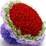 99朵红玫瑰花束广州上海深圳合肥北京鲜花速递全国同城生日送花店
