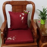私人定制中式椅垫古典红木沙发梅花海绵太师椅皇宫椅软麻坐垫靠枕