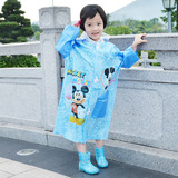 儿童雨衣雨披可配雨鞋韩国卡通外贸男童女童长款带书包位雨衣包邮