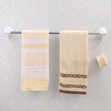 双庆浴室强力吸盘毛巾架卫生间不锈钢毛巾杆厕所多杆旋转毛巾挂