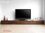 纯实木电视柜日式白橡木电视柜伸缩组合电视柜北欧风格电视柜