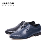 Harson/哈森秋季鳄鱼纹商务正装头层牛皮鞋尖头男鞋 ML56471