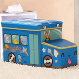 包邮可折叠儿童玩具收纳箱收纳凳 创意卡通汽车收纳箱儿童收纳凳