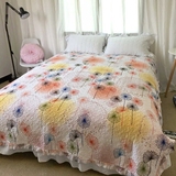 韩国新款外贸全棉斜纹床盖绗缝被唯美纯棉夏被空调被子单件