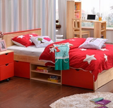 儿童床实木男孩女孩床单人床双人床彩色卡通床松木儿童床