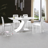 钢琴烤漆长方形餐桌 现代简约异形餐桌高端定制 新品促销