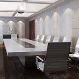 新款办公家具创意椭圆形会议桌简约板式10人培训桌R2R