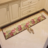 馨采日式玫瑰厨房地垫吸水吸油长条地垫推拉门布艺地垫门厅脚垫