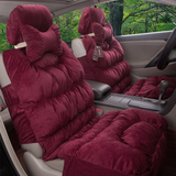 汽车座套冬季短毛绒全包女座垫适用于宝来朗逸速腾途观羽绒棉坐垫