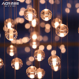 澳银水晶玻璃球吊灯现代艺术餐厅吊灯LED单头创意吊灯流星雨吊灯