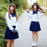 日本高校水手服韩女生校服学生英伦学生班服短裙装学生班服 套装