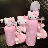 韩版KT猫保温杯 hellokitty粉色水杯 女士可爱学生保温杯  儿童杯