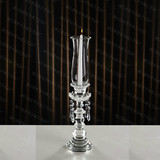 最新款单头烛台水晶玻璃烛台简约烛台欧式单头防风罩杯水晶烛台