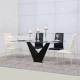 不锈钢底座钢琴烤漆长方形餐桌 现代简约异形餐桌高端奢华定制