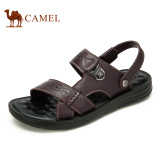 Camel/骆驼男鞋2016夏季新款日常休闲鞋子牛皮透气男士凉鞋凉鞋