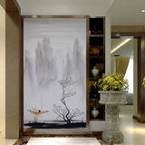新中式无纺布墙纸 玄关客厅背景墙壁纸 创意水墨风山水大型壁画